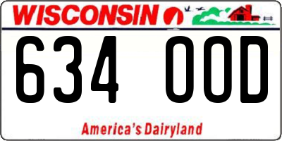 WI license plate 634OOD