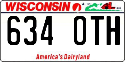 WI license plate 634OTH