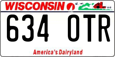 WI license plate 634OTR