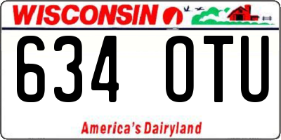 WI license plate 634OTU
