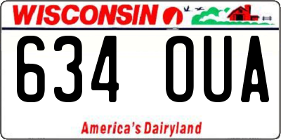 WI license plate 634OUA