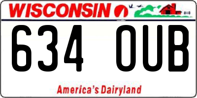 WI license plate 634OUB