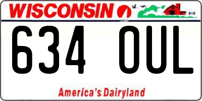 WI license plate 634OUL