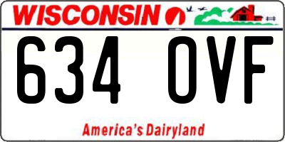 WI license plate 634OVF