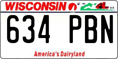 WI license plate 634PBN