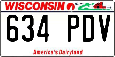 WI license plate 634PDV