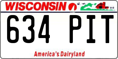 WI license plate 634PIT