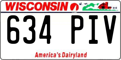 WI license plate 634PIV
