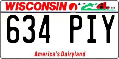 WI license plate 634PIY