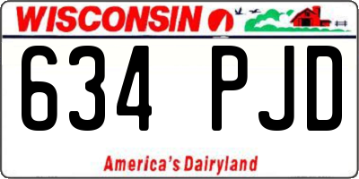 WI license plate 634PJD