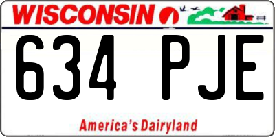 WI license plate 634PJE