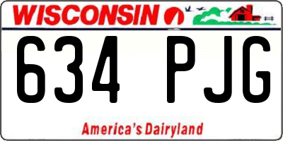 WI license plate 634PJG