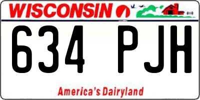 WI license plate 634PJH