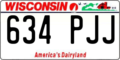 WI license plate 634PJJ