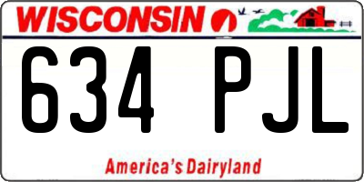 WI license plate 634PJL