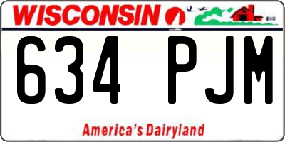 WI license plate 634PJM