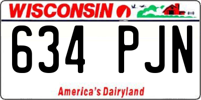 WI license plate 634PJN