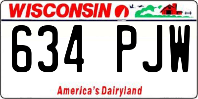 WI license plate 634PJW