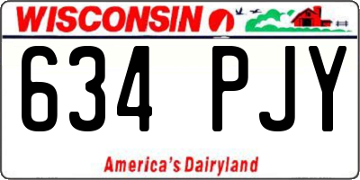 WI license plate 634PJY