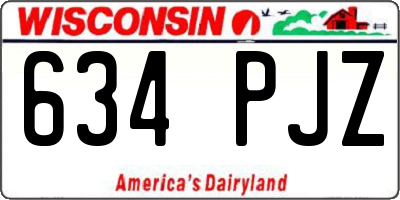 WI license plate 634PJZ