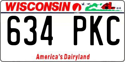 WI license plate 634PKC