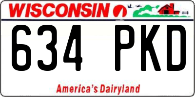 WI license plate 634PKD