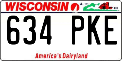 WI license plate 634PKE