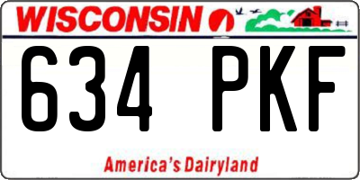 WI license plate 634PKF
