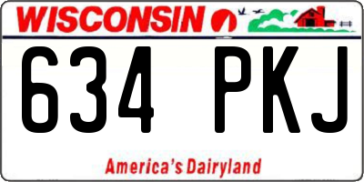 WI license plate 634PKJ
