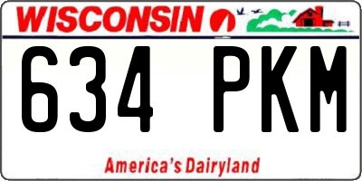 WI license plate 634PKM