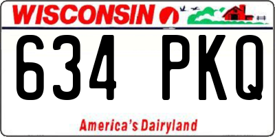 WI license plate 634PKQ