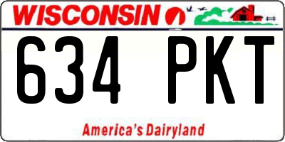 WI license plate 634PKT