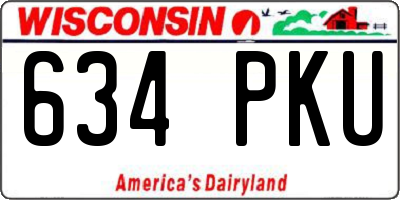 WI license plate 634PKU