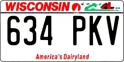 WI license plate 634PKV