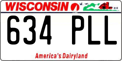 WI license plate 634PLL