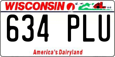 WI license plate 634PLU