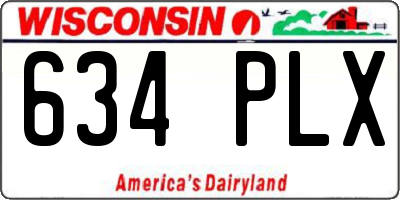 WI license plate 634PLX
