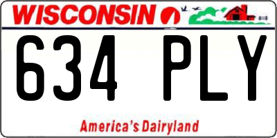 WI license plate 634PLY