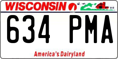 WI license plate 634PMA