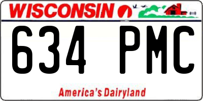 WI license plate 634PMC