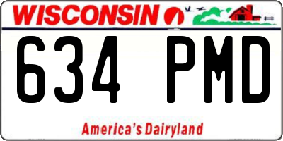 WI license plate 634PMD