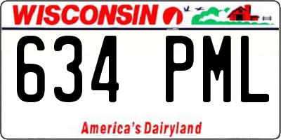 WI license plate 634PML