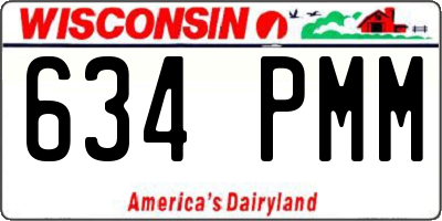 WI license plate 634PMM