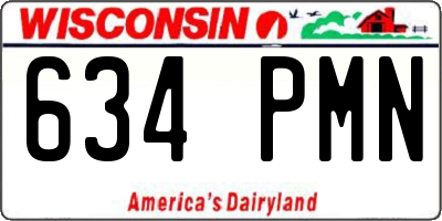 WI license plate 634PMN