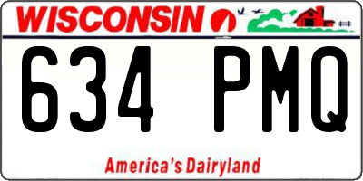 WI license plate 634PMQ