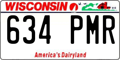 WI license plate 634PMR