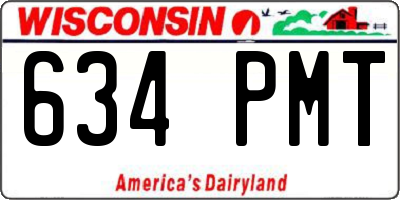 WI license plate 634PMT