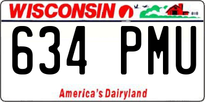 WI license plate 634PMU