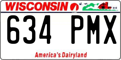 WI license plate 634PMX