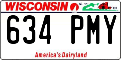 WI license plate 634PMY